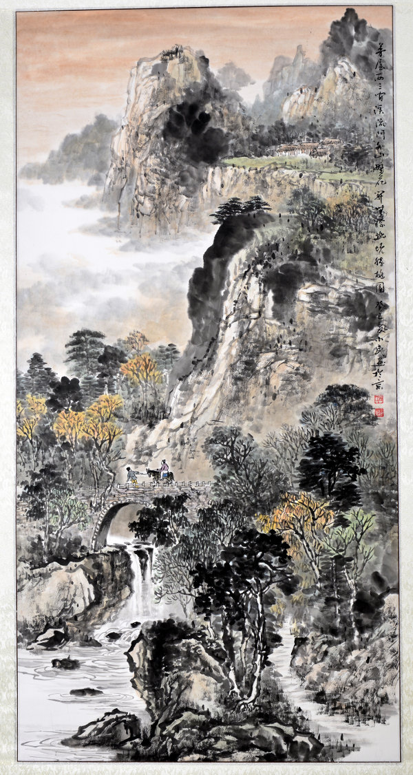 茅屋两三间,幽靜勝桃園